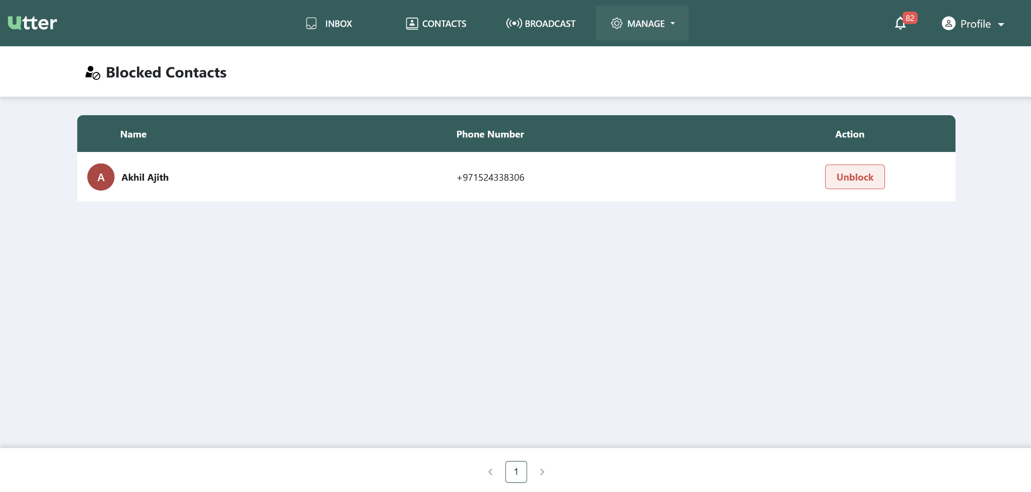 Blocked Contacts screenshot 2