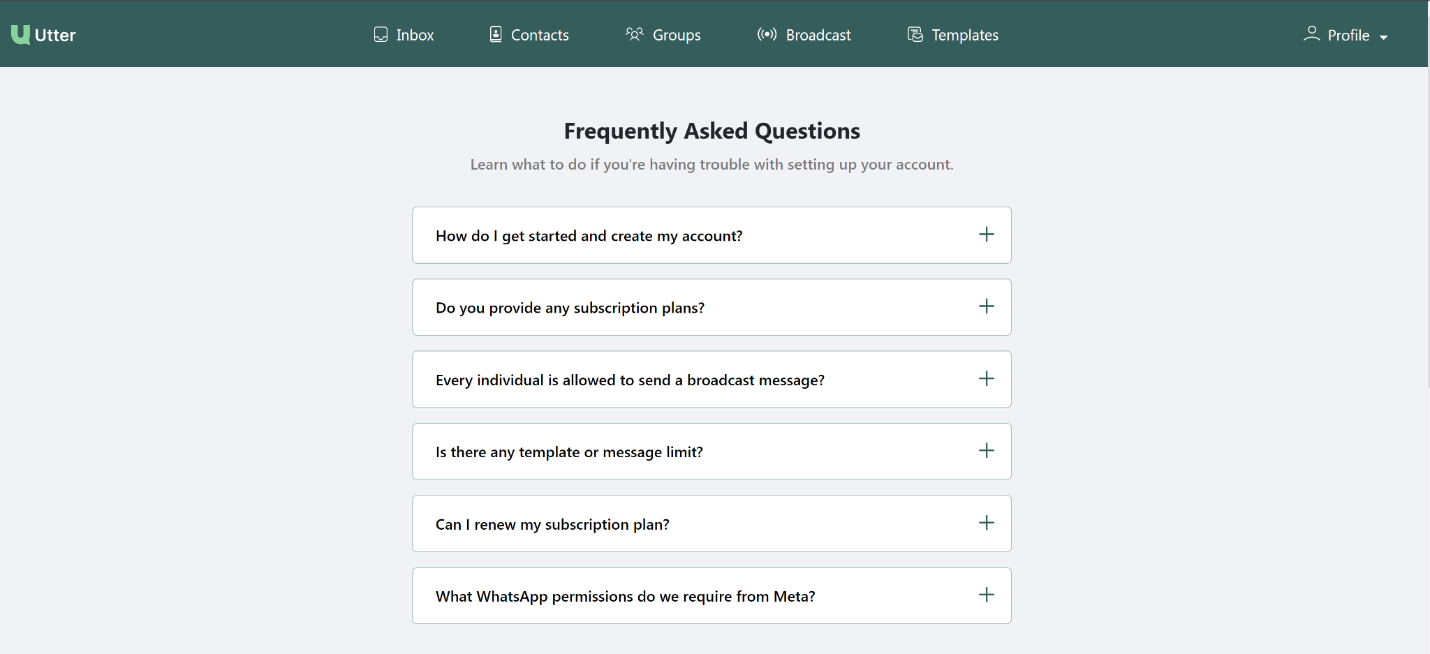 Help Center screenshot 2