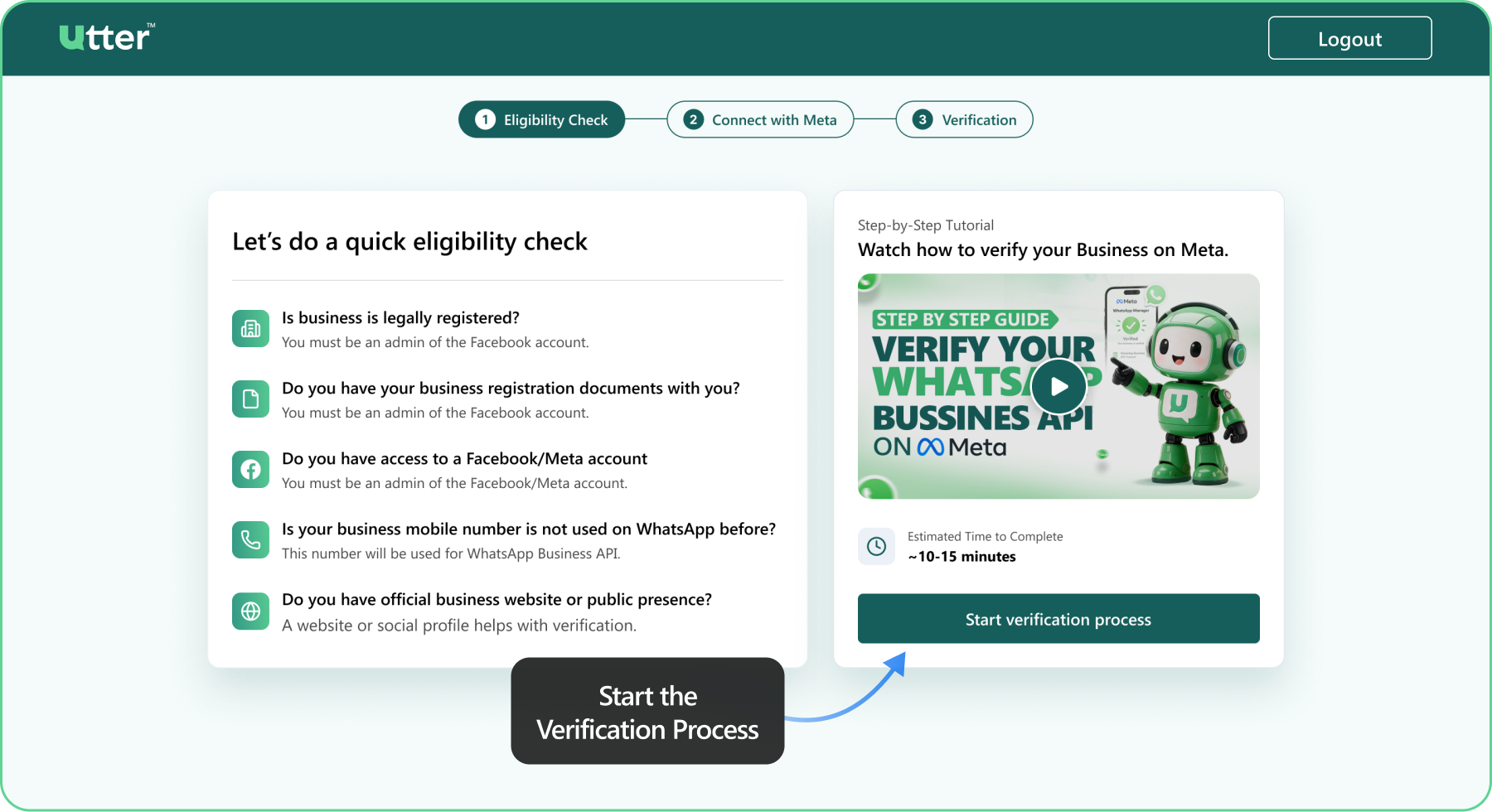 Utter eligibility check with prerequisites