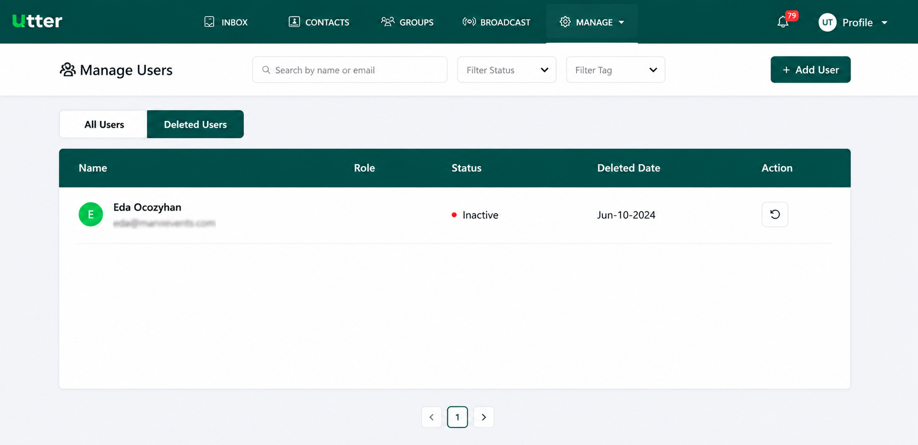 Users module screenshot 3