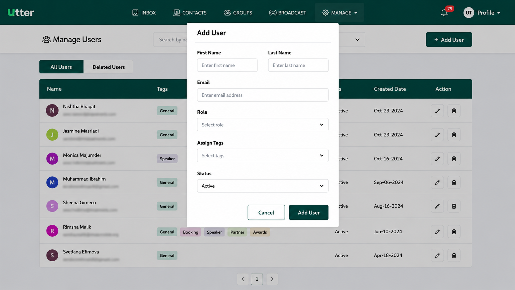 Users module screenshot 4