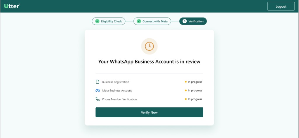 WhatsApp Business Account in review