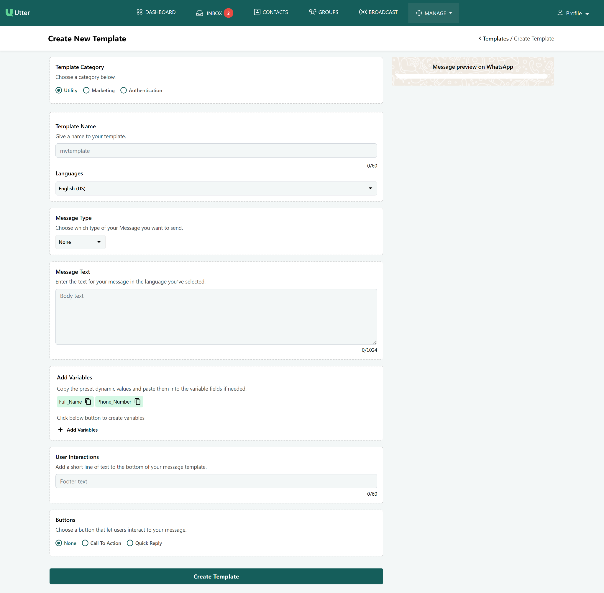 Templates screen screenshot 18