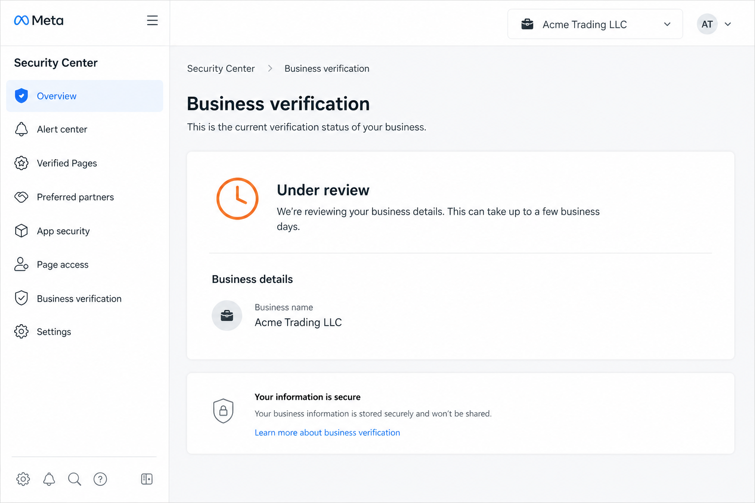 Under review status — illustrative